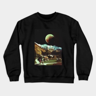 Pluto View Resort - Retro Futurism, Space Aesthetic, Vintage Sci-Fi Crewneck Sweatshirt